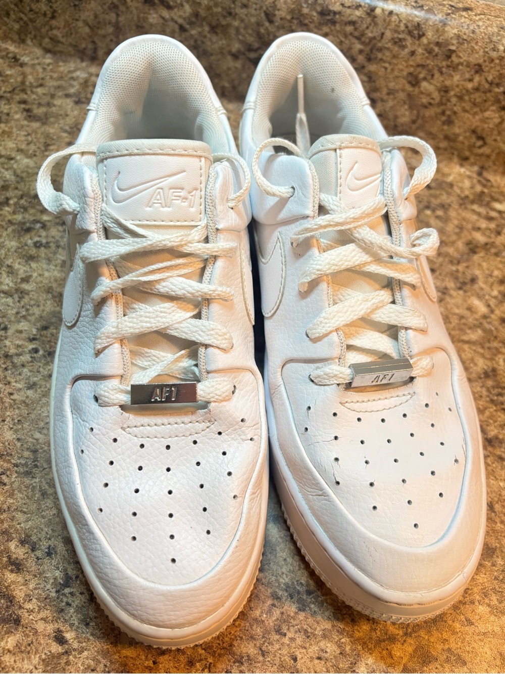 Nike White Low-Top Leather Sneakers